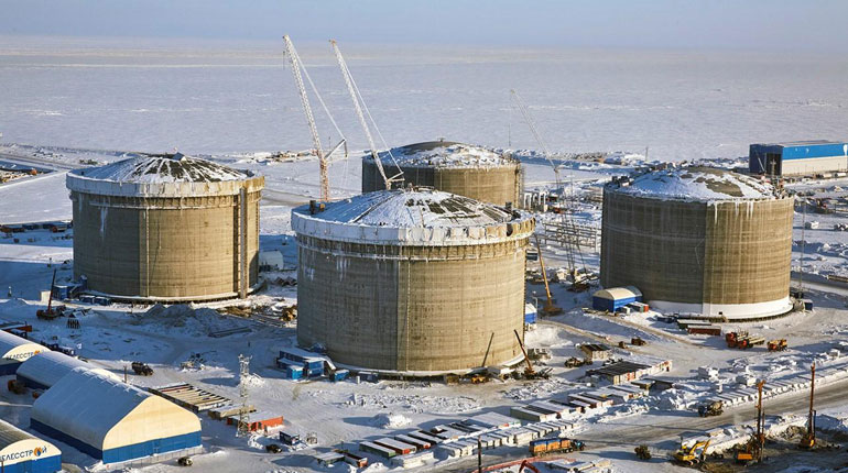 The Yamal LNG project was 58% complete in May. (Novatek)
