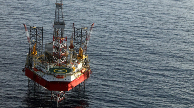 A rig operating in the Timor Sea. Australia and East Timor have disputed claims to the region's resources. (PTTEP)