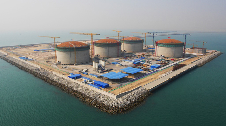 Sinopec’s Guangxi LNG terminal. Imports have cut regional demand for domestic LNG. (Tat Hong Holdings)