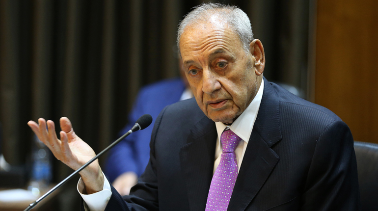 The speaker of Lebanon’s parliament, Nabih Berri. (PA)
