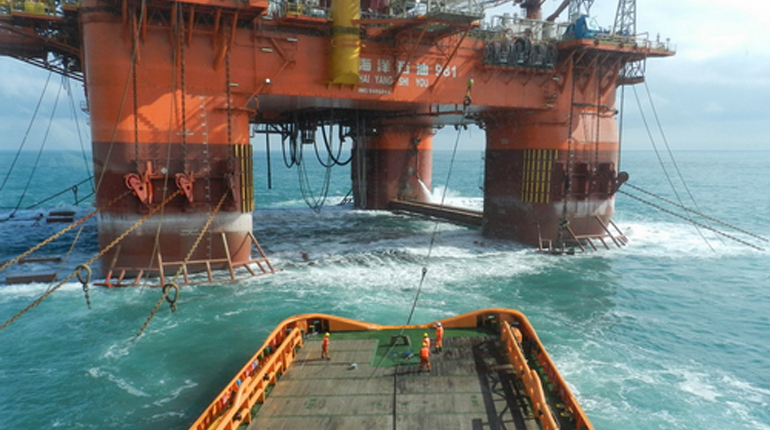 China has been using its Haiyang Shiyou 981 drilling rig in disputed waters. (CNOOC)
