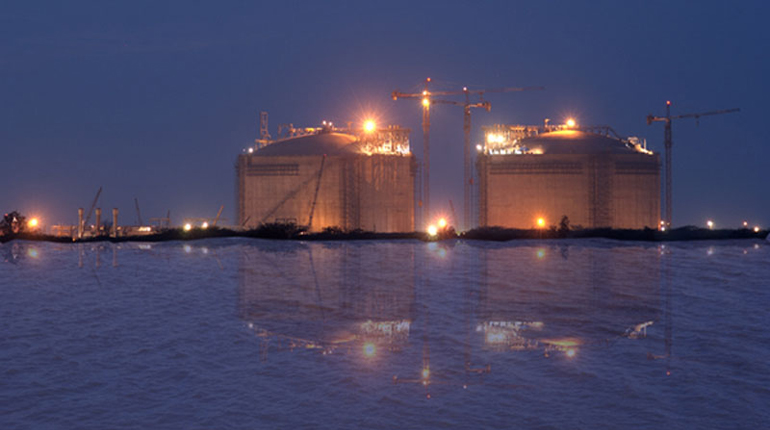 The Hazira LNG terminal in Gujarat. (Hazira LNG and port)