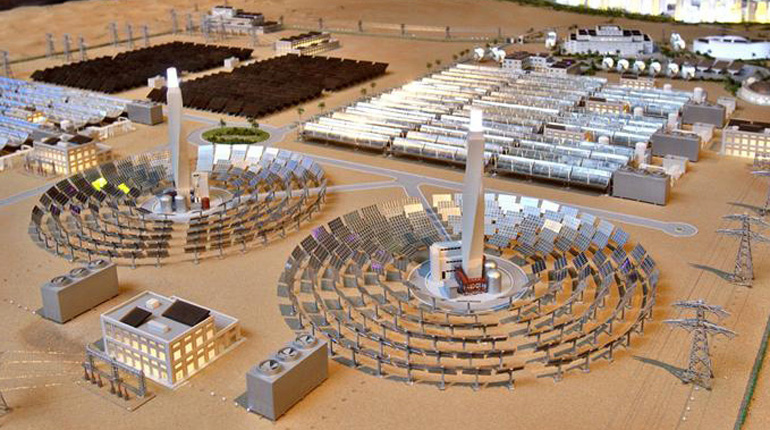 Mohammed bin Rashid al-Maktoum Solar Park. Dubai has chosen to take advantage of its wide supply-demand buffer to build solar power projects. (DEWA)