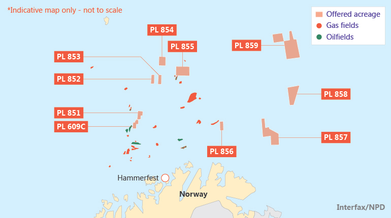 The blocks on offer in Norway’s 23rd licensing round.