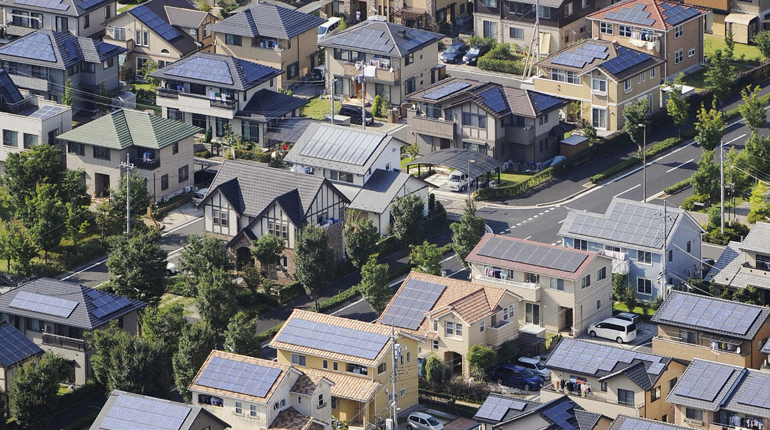 The use of blockchain technology could enable neighbours to trade electricity from solar panels. (PA)