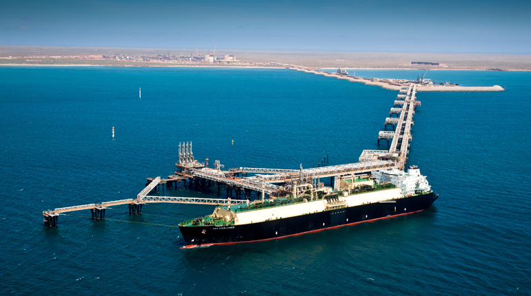 The commissioning cargo at Chevron’s Gorgon LNG, which started up last year. (Chevron)