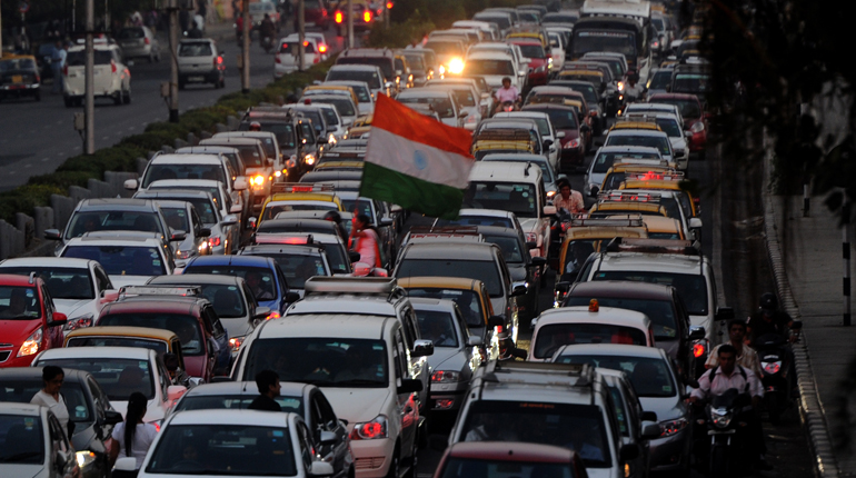 Traffic in Mumbai, India. (PA)
