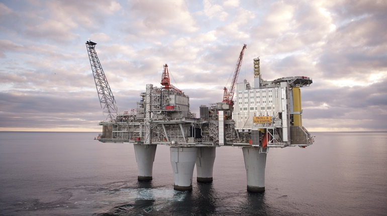 Norway’s Troll A platform in the  North Sea. (Øyvind Hagen/Statoil)