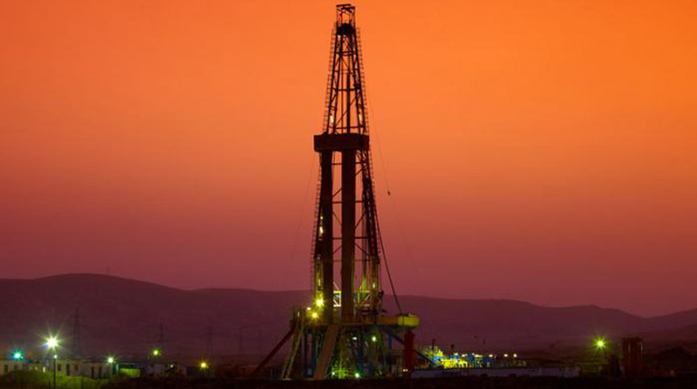 A gas rig in the Khazzan field