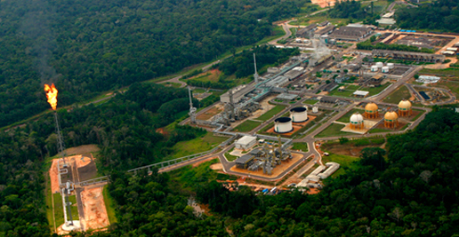 Petrobras’ Urucu plant in the Amazon jungle, Brazil. The company is less likely to suffer cash flow problems due to the economic downturn. (PA)