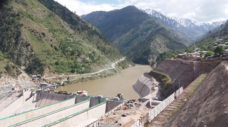 Main dam body - Neelum Jhelum Hydropower plant, Pakistan.