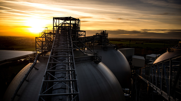 Biomass domes at Drax Power Station