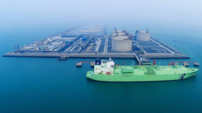Sinopec's LNG terminal in Beihai, Guangxi province.