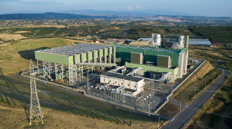 A gas-fired power station in Italy