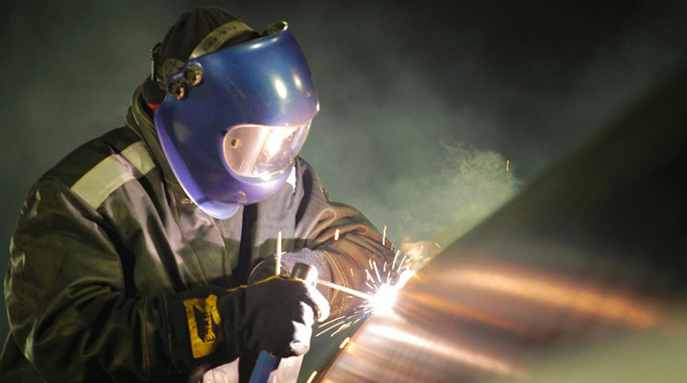 Welding the Serbian section of the now-cancelled South Stream pipeline