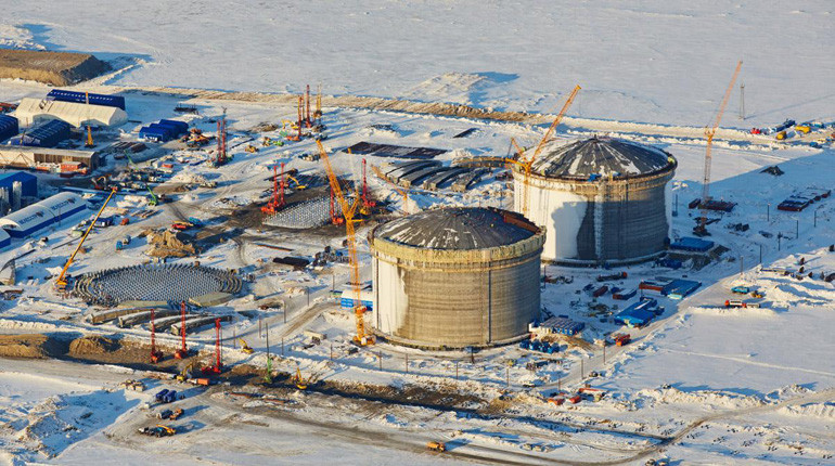 Novatek's Yamal LNG project during its construction phase.
