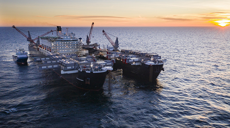 Offshore work being carried out for Nord Stream 2.