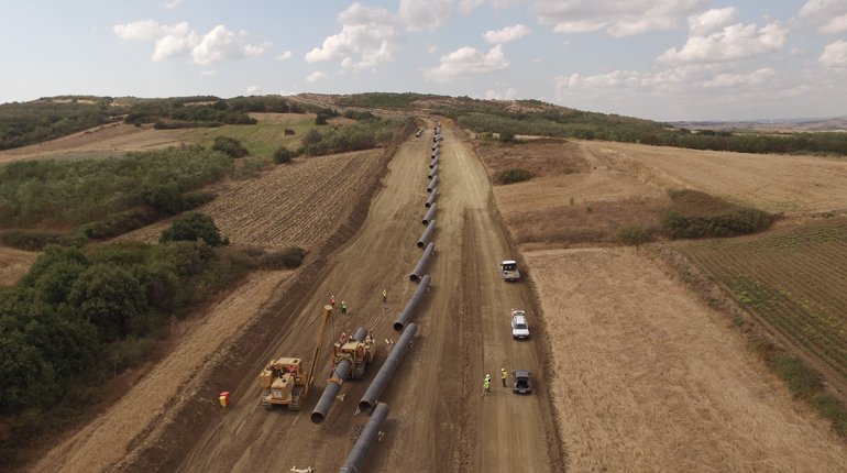 Construction work on the Trans-Adriatic Pipeline
