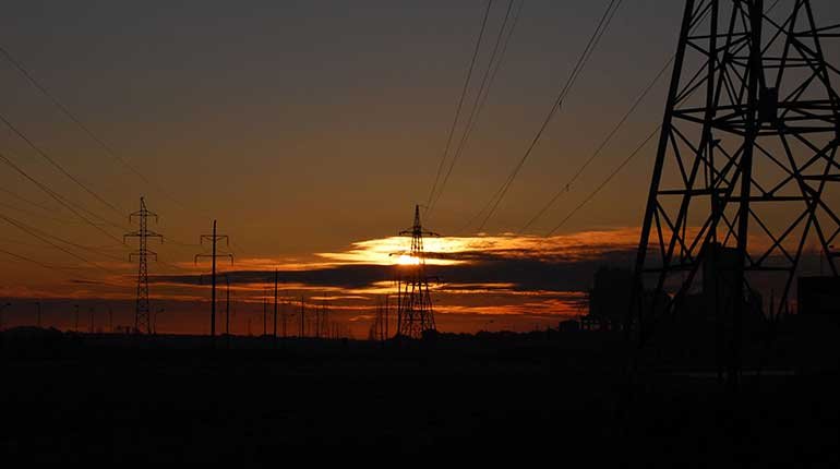 Power lines in Lithuania