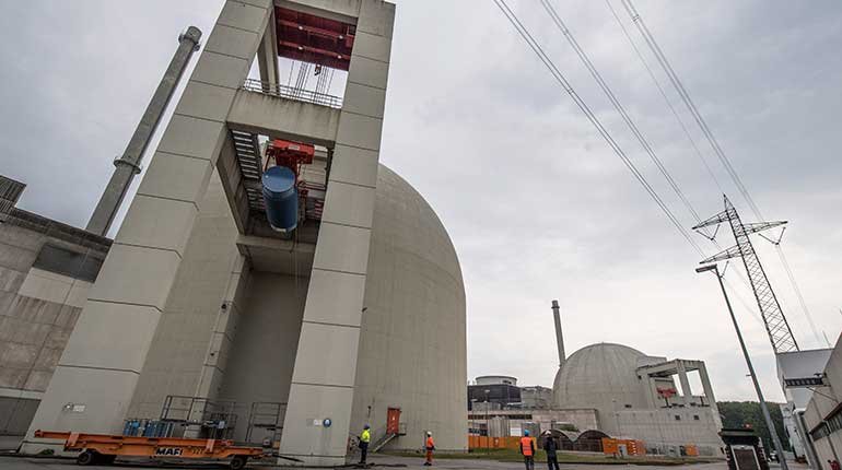 Decommissioning work at Germany's Biblis nuclear power plant.