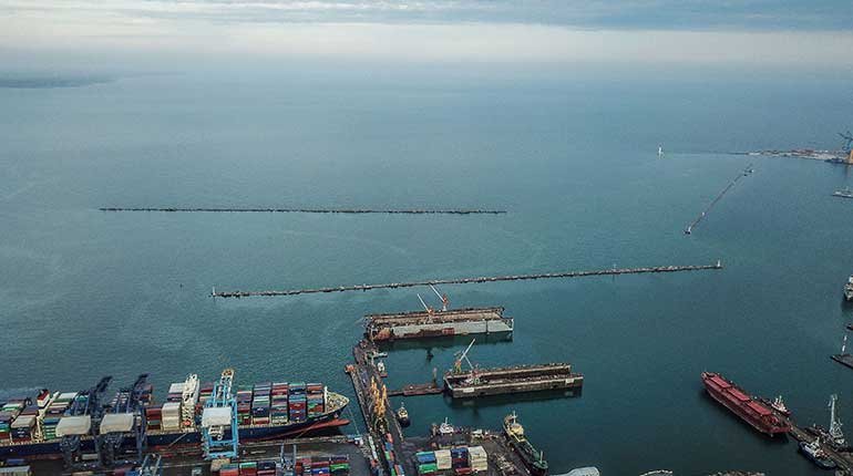 Shipping in Ukraine's section of the Black Sea.