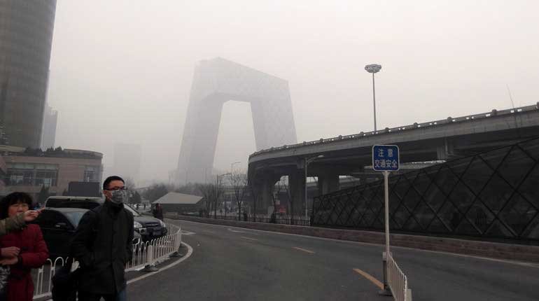 Smog in Beijing.