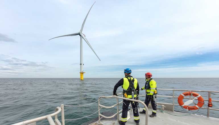 An EDF offshore wind turbine