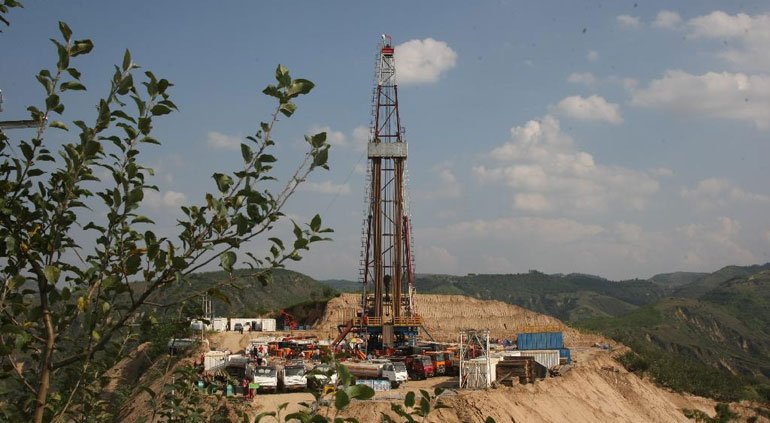 A Yanchang Petroleum gas fracking operation
