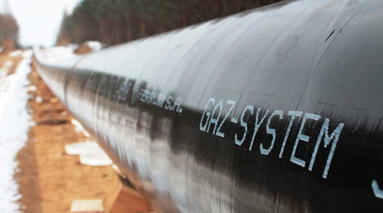 A section of Polish pipeline