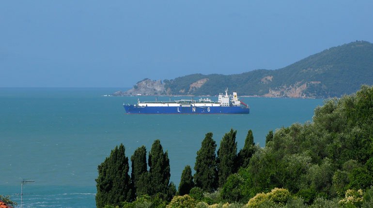 Carrier approaching Panigaglia terminal, Italy (Interfax)