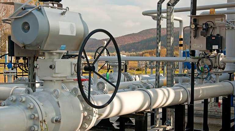 Gas infrastructure in Romania.
