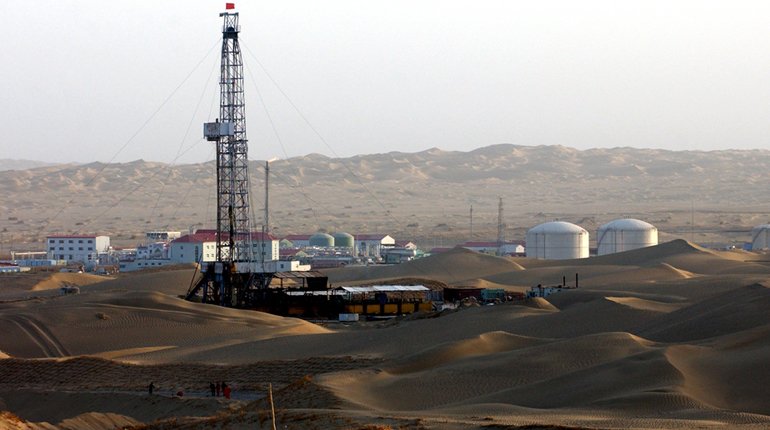 A PetroChina rig in the Tulia oilfield