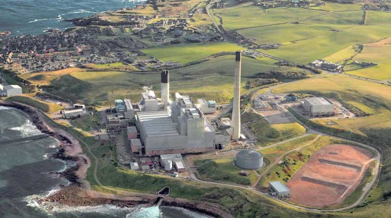 Peterhead gas-fired power plant in the UK