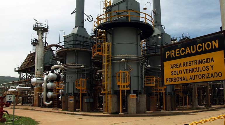 Gas plant in Bolivia.