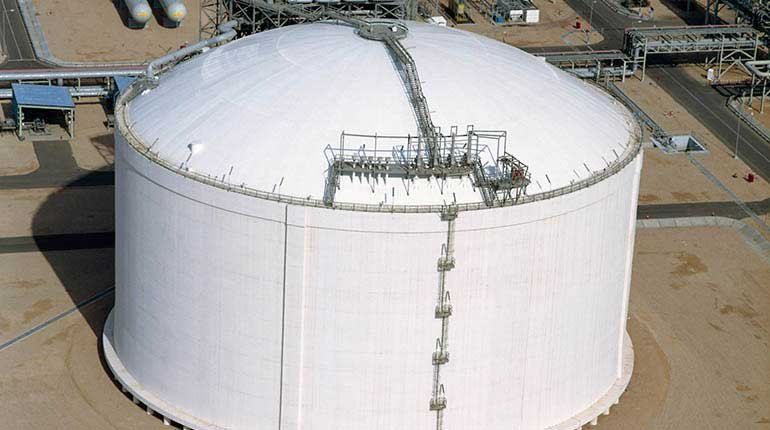 The LNG plant at Idku in Egypt