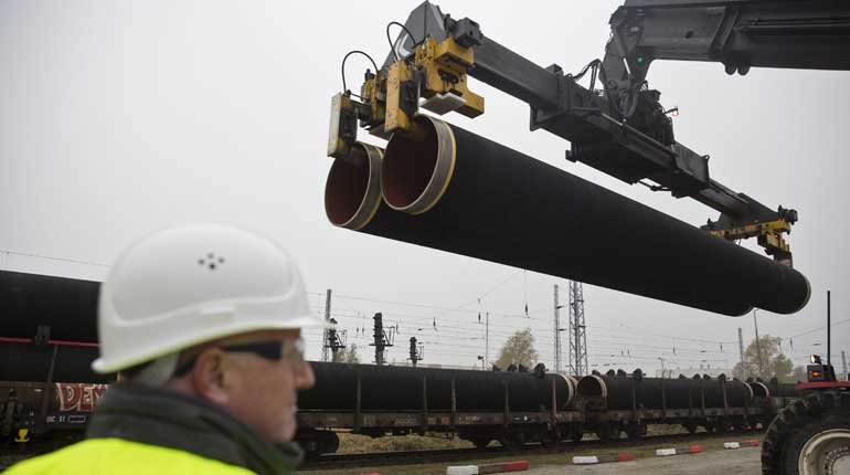Nord Stream 2 pipes in Germany