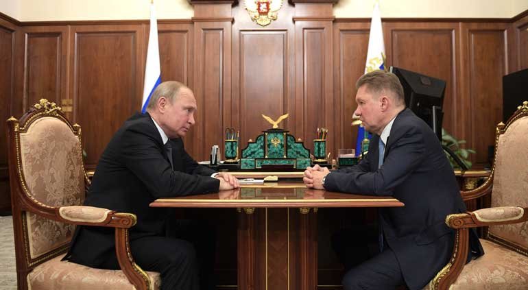 Vladimir Putin and Alexei Miller. (Kremlin)