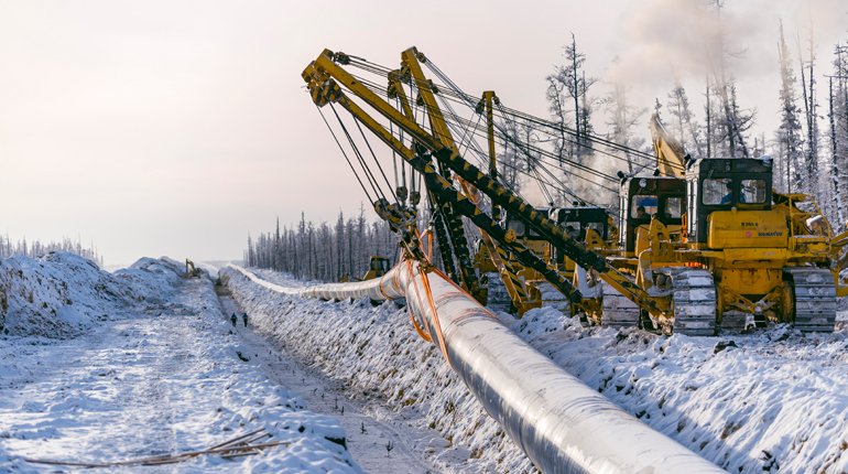Construction of Power of Siberia gas pipeline