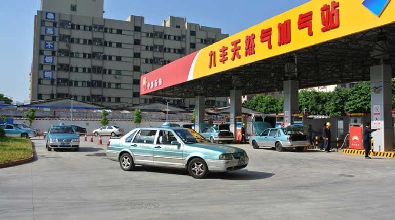 LNG filling station in China.