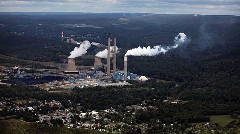 A coal power plant in the US.