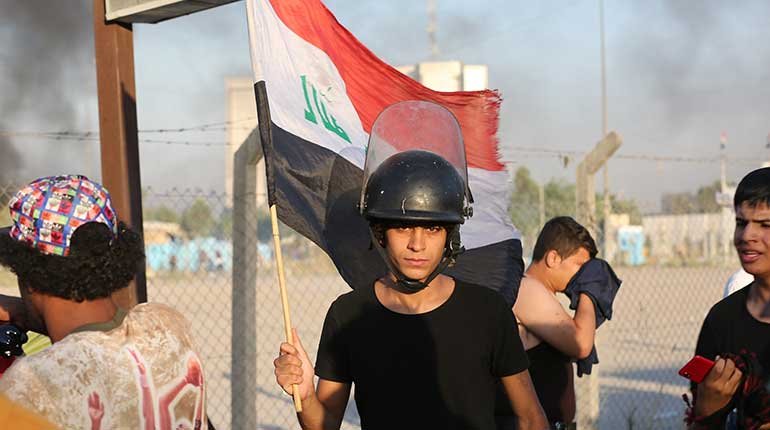 Street protests in Iraq.