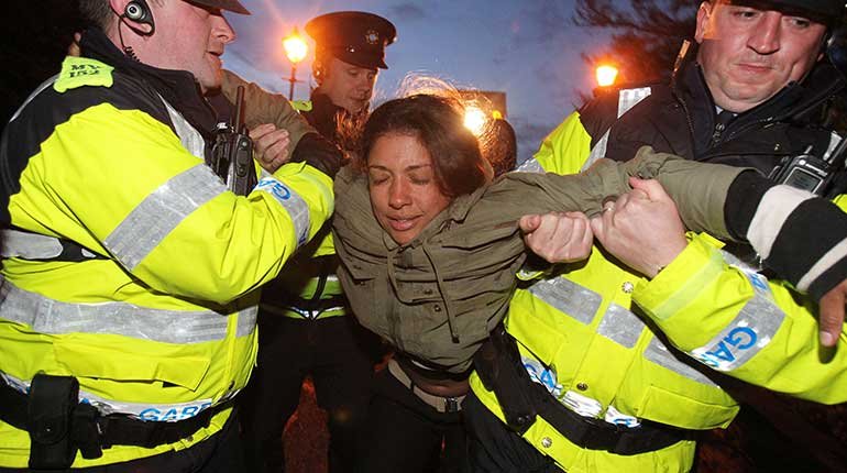 An anti-gas protest in Ireland in 2012