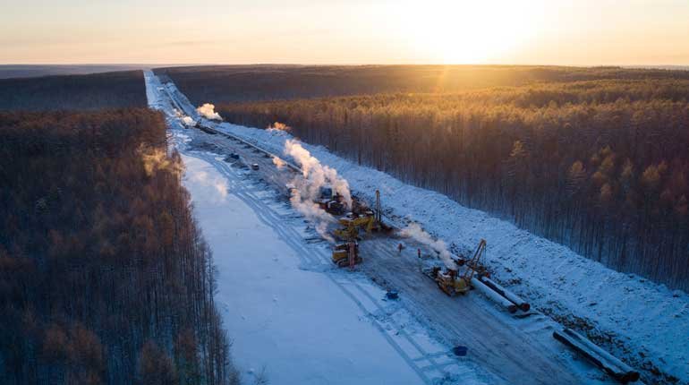 The Power of Siberia pipeline.