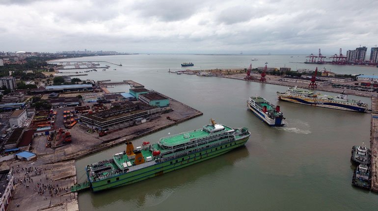 The port of Hainan, China
