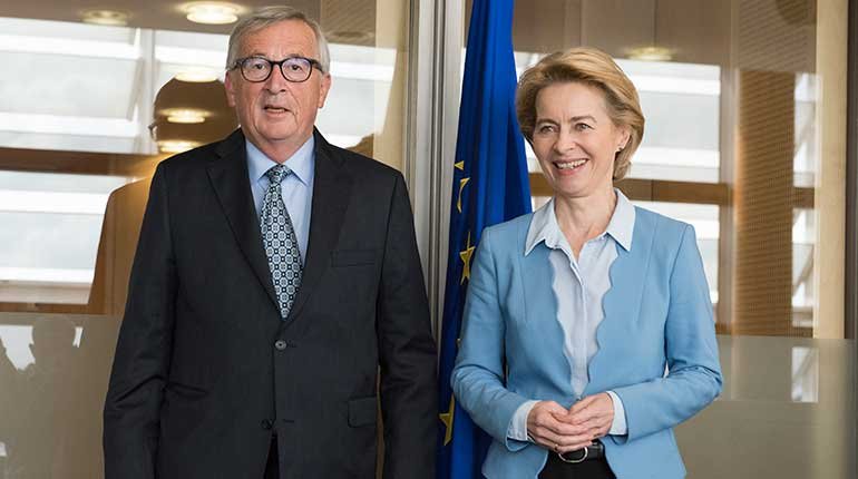 EC President Jean-Claude Juncker with President-elect Ursula von der Leyen
