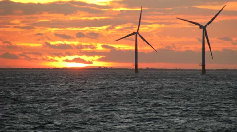 A wind farm offshore UK/