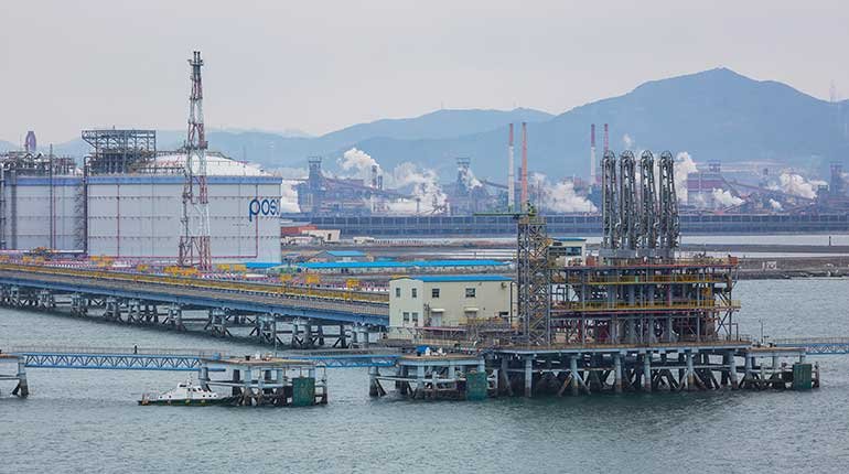 An LNG terminal in South Korea.