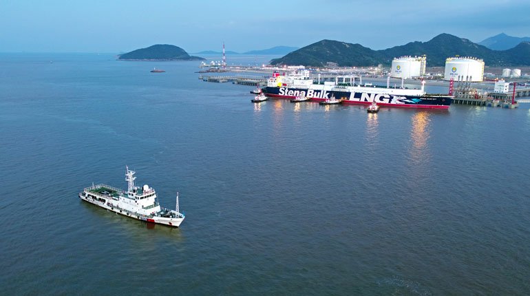 The Zhoushan LNG terminal in China.