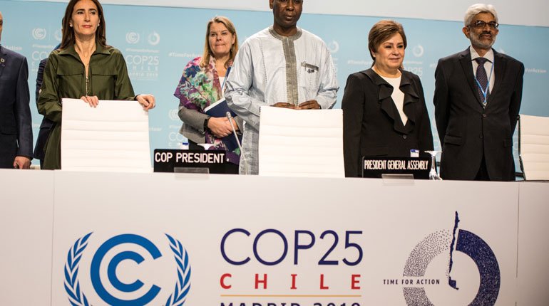 Officials at teh COP 25 climate change conference in Madrid last week