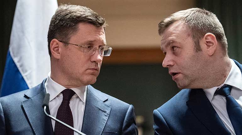 The Russian and Ukrainian energy ministers.